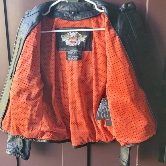 Vintage Womens SM Harley Davidson‎ leather jacket with Embroidery Biker Jacket - Picture 14 of 16